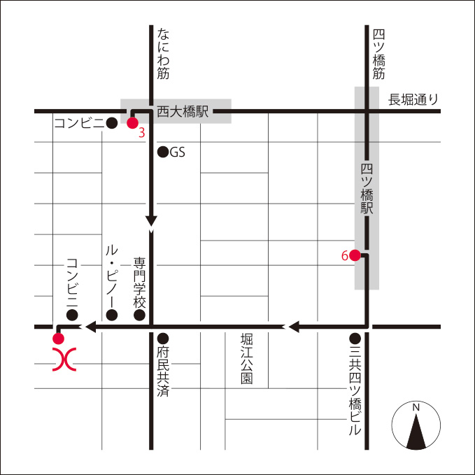 大阪ショールーム&ストア地図